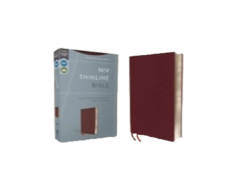 NIV Thinline Bible, Burgundy Bonded Leather, Red Letter Edition image 0