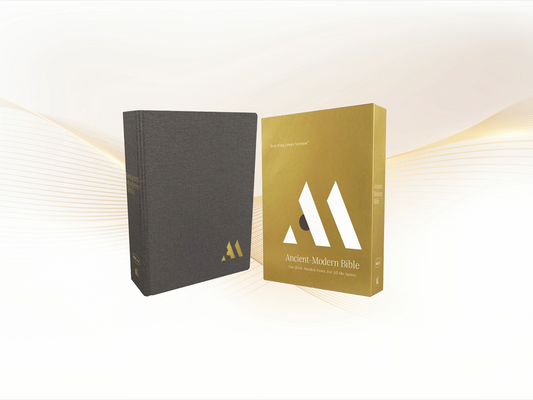 Ancient-Modern Bible, NKJV, Cloth Over Board Gray, Comfort Print image 0