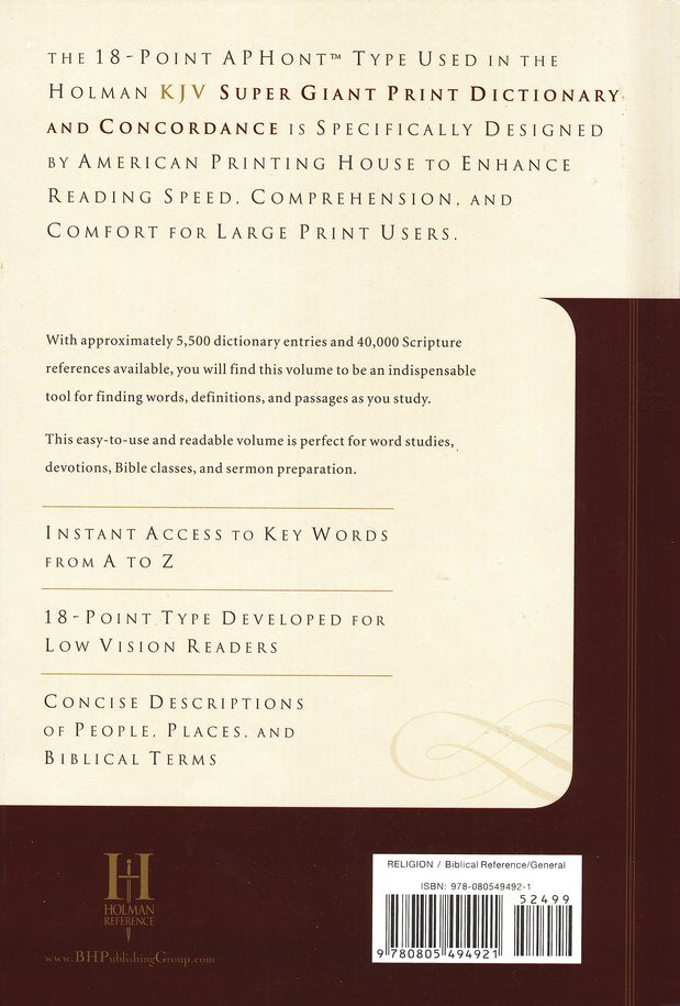 KJV Super Giant Print Bible Dictionary and Concordance image 1