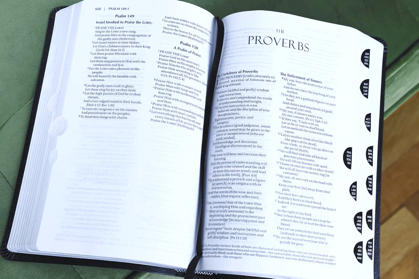 Amplified Holy Bible, Bonded Leather, Black, Thumb Indexed image 2