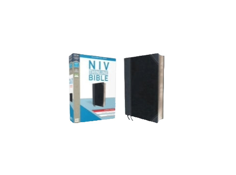 NIV Thinline Bible, Large Print, Black/Gray, Leathersoft, Red Letter Edition image 0