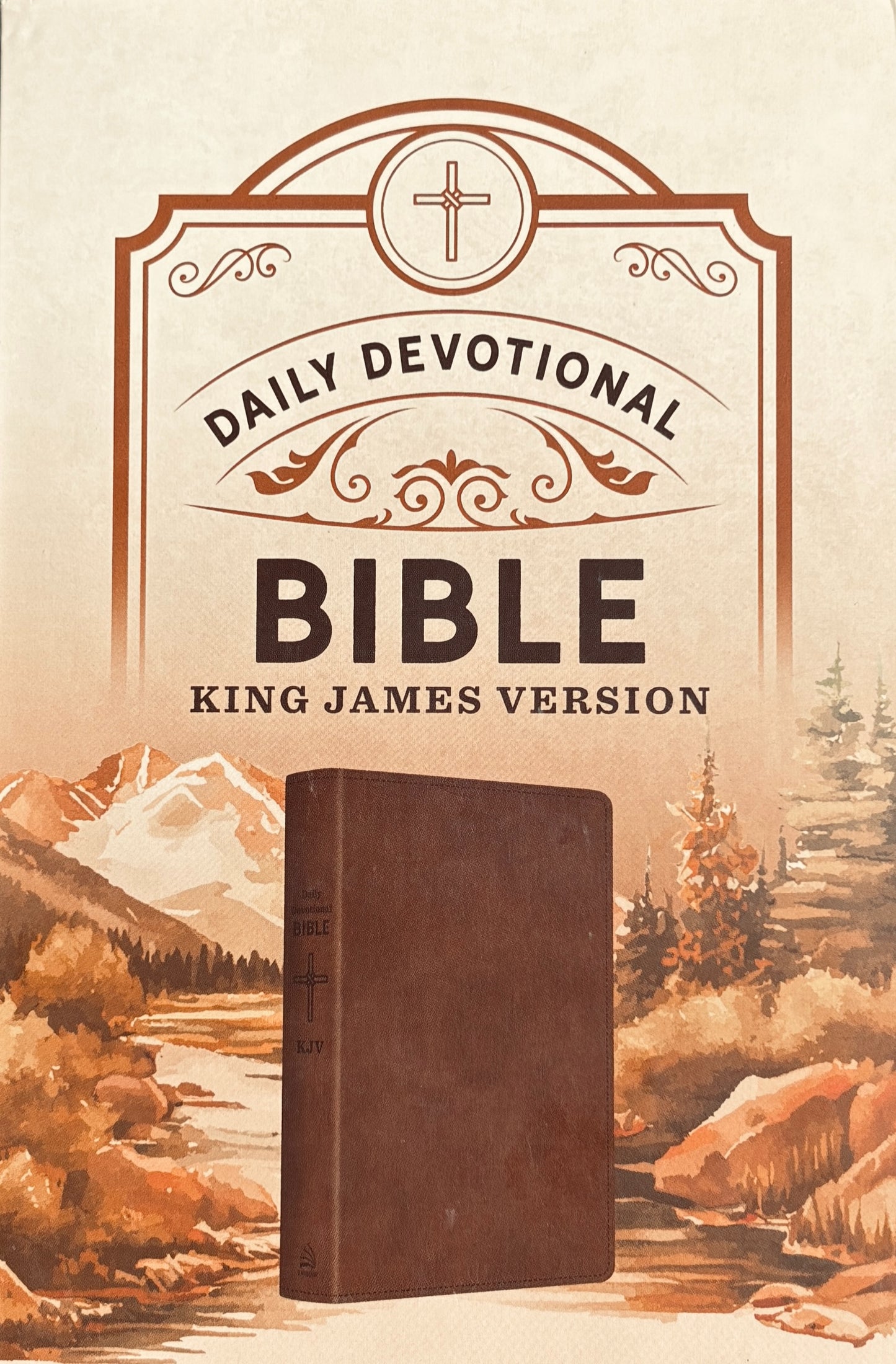 Daily Devotional Bible King James Version, Hickory Cross image 0