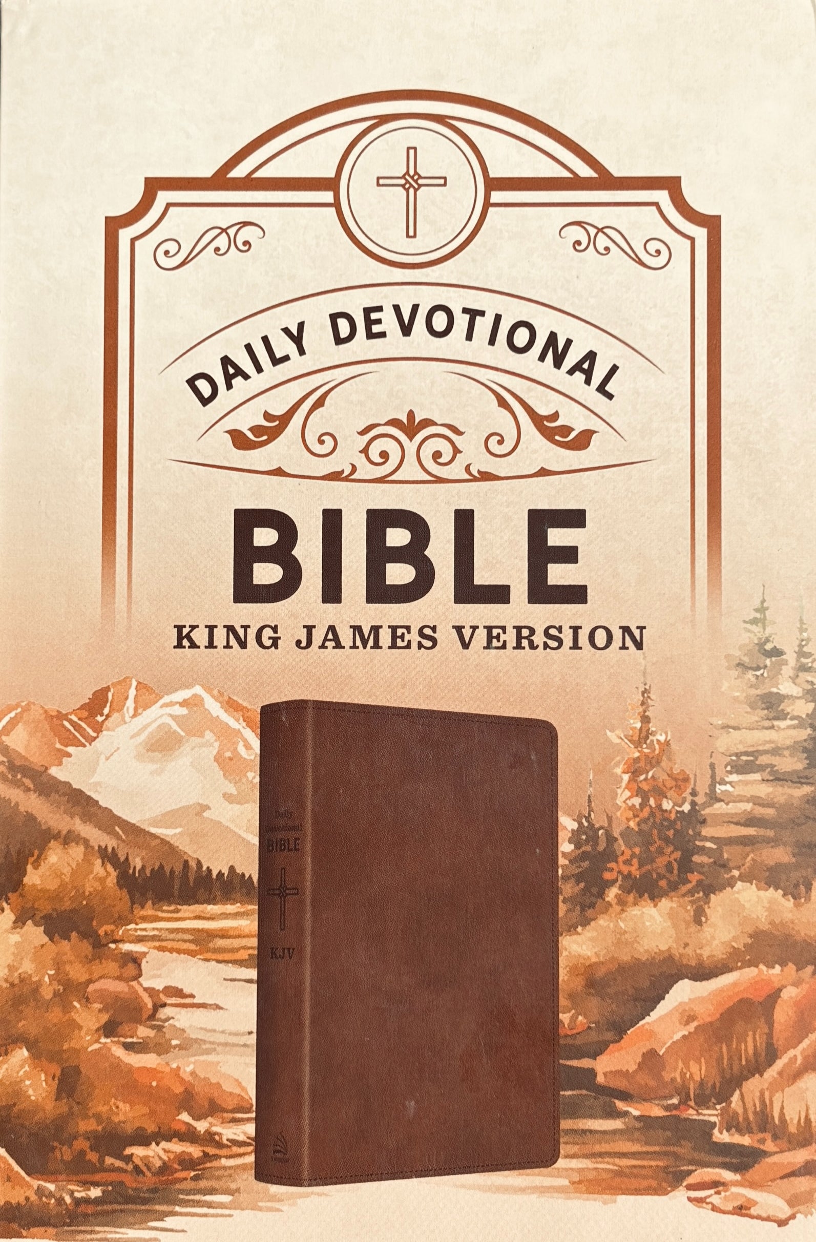 Daily Devotional Bible King James Version, Hickory Cross image 0