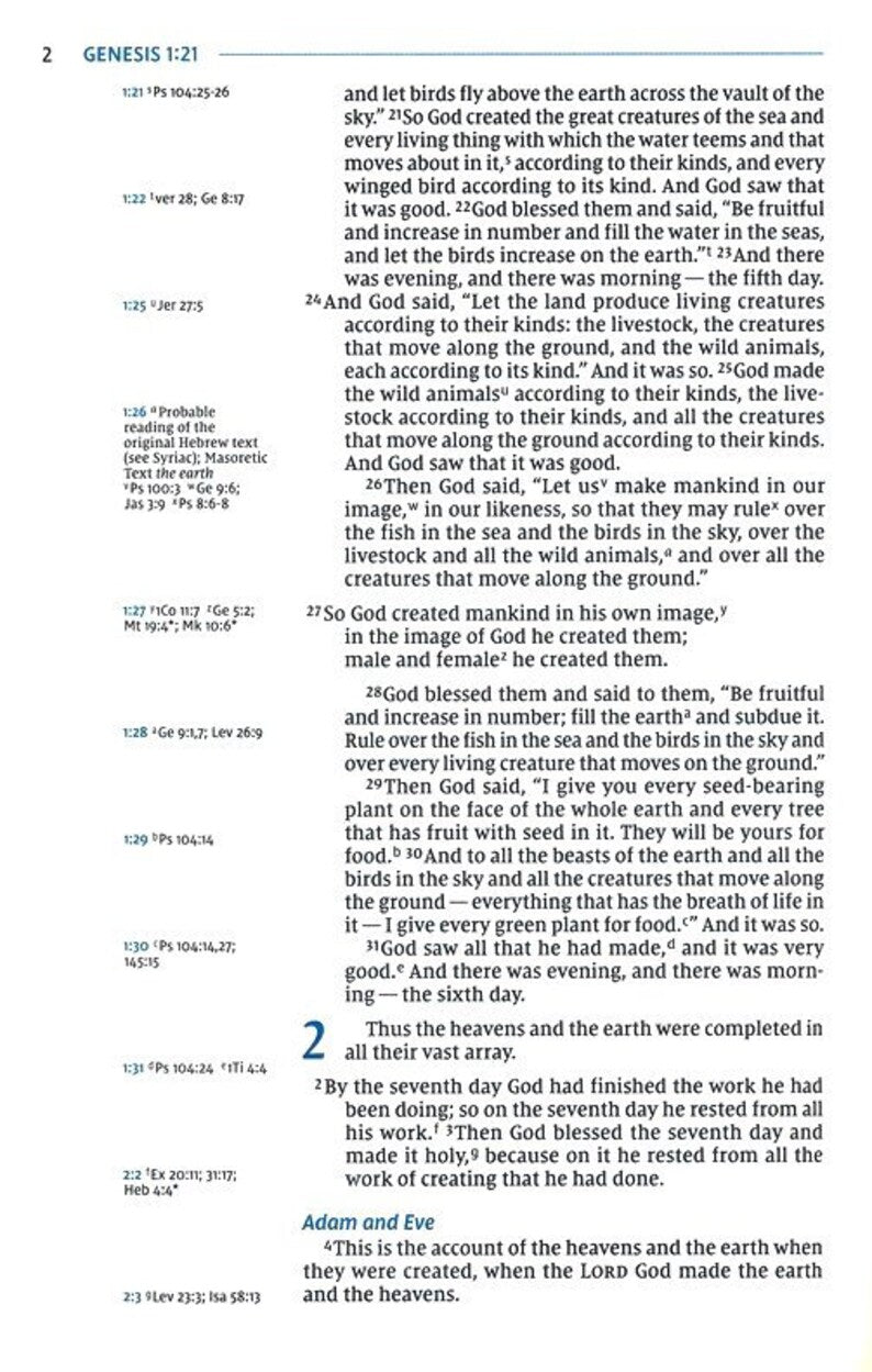 NIV, Wide Margin Side Column Reference Bible, Note Space, Leathersoft Black image 2