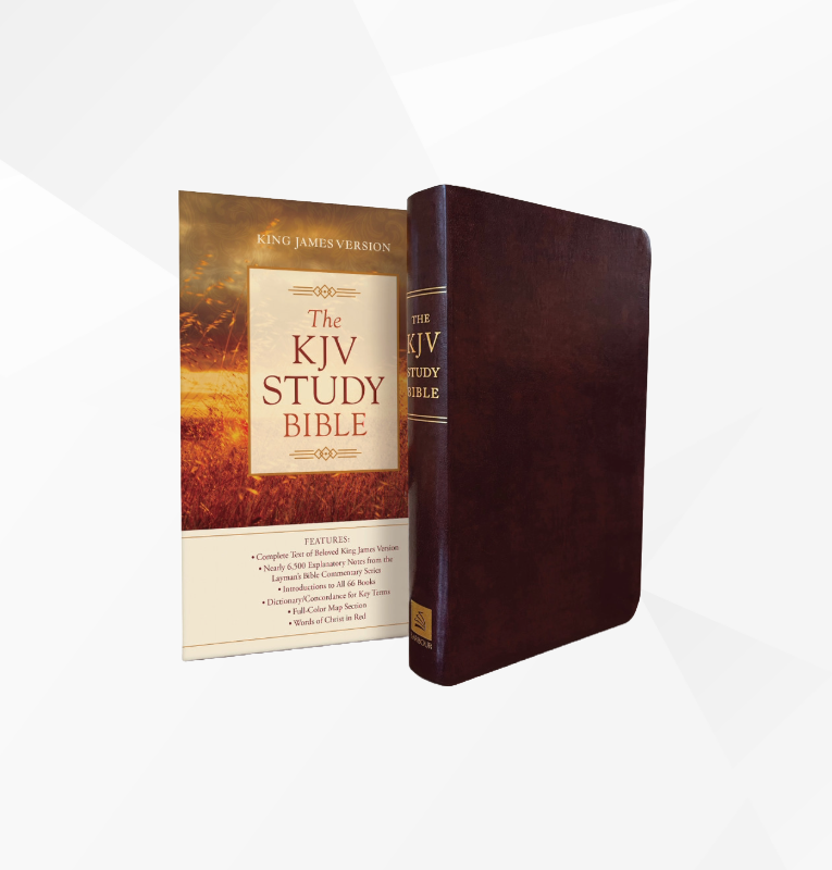 KJV Study Bible, Burgundy Bonded Leather, King James Bible image 0