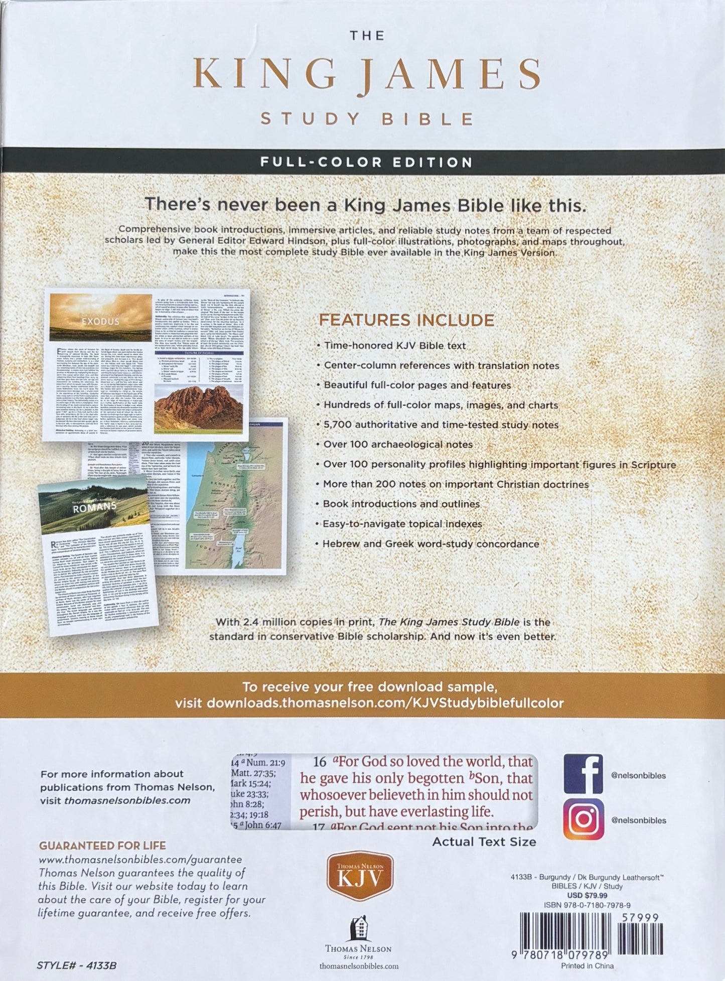 KJV, The King James Study Bible, Leathersoft, Burgundy, Full Color Edition image 1