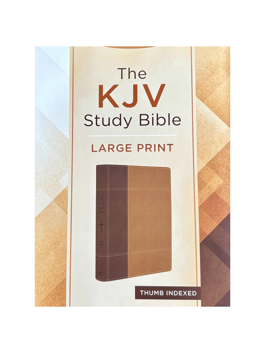 KJV Study Bible, Large Print, Indexed Copper Cross, Red Letter Edition image 0