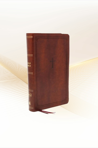 NKJV End-of-Verse Reference Bible, Personal Size Large Print, Leathersoft Brown image 0