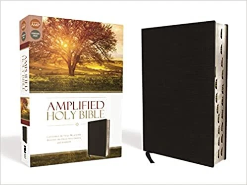 Amplified Holy Bible, Bonded Leather, Black, Thumb Indexed image 0