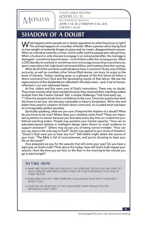 NIV Men's Devotional Bible, by Men For Men Leathersoft Brown image 3