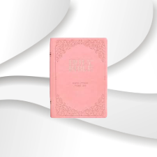 KJV Holy Bible Giant Print, Full Size, Pink Faux Leather, Thumb Indexed image 0