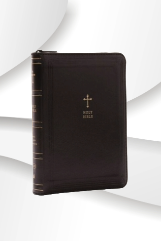 Compact Bible, KJV Cross Reference, Black Leathersoft with Zipper image 0