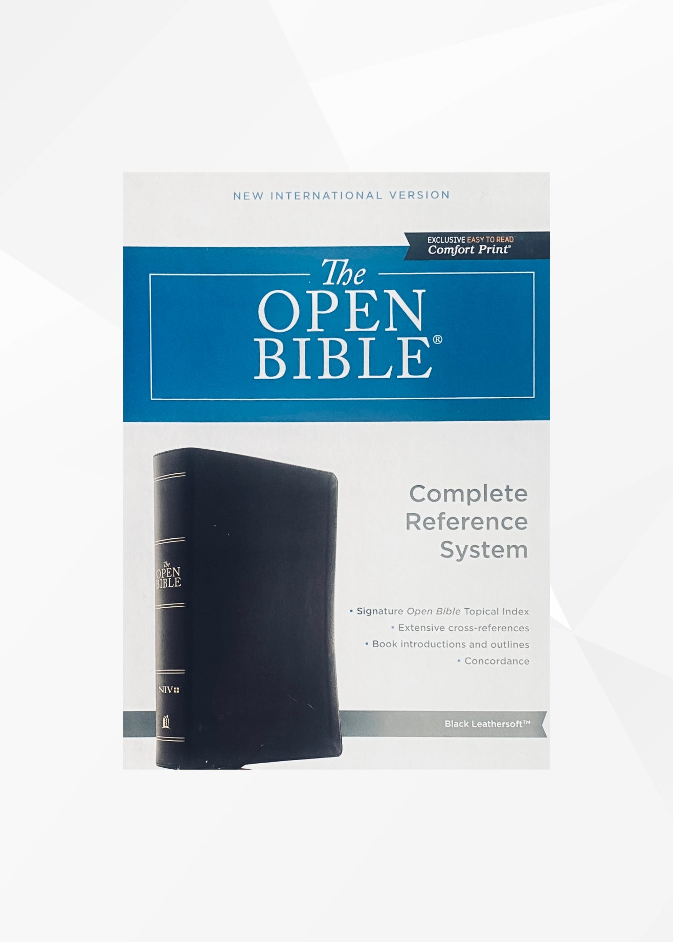 The NIV Open Bible, Complete Reference System, Leathersoft, Black image 0