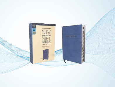 NIV Premium Gift Bible: Leathersoft, Thumb Indexed, Blue image 0