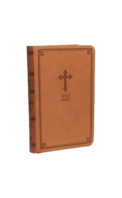 KJV Value Compact Bible, Thinline Leathersoft, Brown, Red Letter, Comfort Print image 0