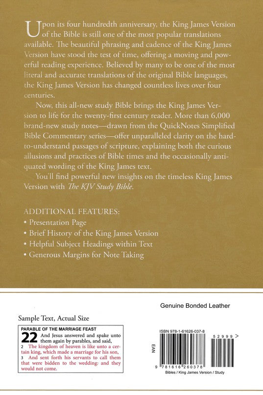 KJV Study Bible, Burgundy Bonded Leather, King James Bible image 1
