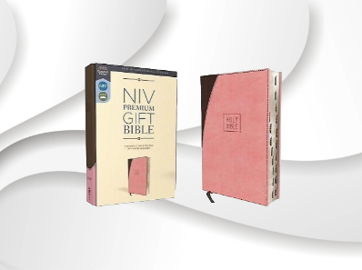 NIV Premium Gift Bible, Pink/Brown, Leathersoft, Red Letter, Indexed image 0