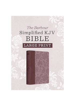 Barbour Simplified King James Bible--Large Print- Plum & Paisley image 0