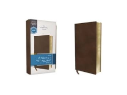 NIV, Pocket Bible, Red Letter Edition, Thinline Brown image 0
