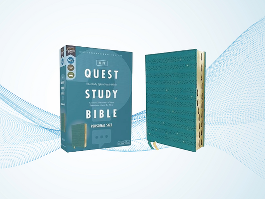 NIV Quest Study Bible, Personal Size, Leathersoft, Thumb Indexed image 0