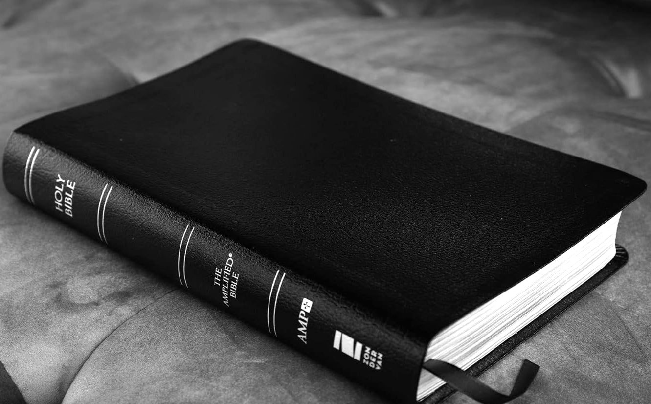 Amplified Holy Bible, Bonded Leather, Black, Thumb Indexed image 1