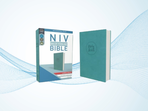 NIV Value Thinline Bible, Large Print, Leathersoft Teal image 0