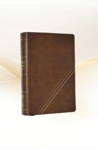 KJV Word Study Reference Bible, Leathersoft Brown, Red Letter, Comfort Print image 0