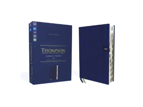 NIV, Thompson Chain-Reference Bible, Large Print, Leathersoft, Navy, Thumb Index image 0