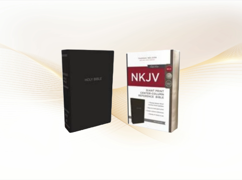 NKJV Bible Large Print: Center Column Reference Red Letter Edition image 0