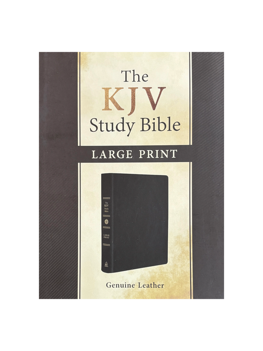 KJV Study Bible, Large Print Genuine Leather Black image 0